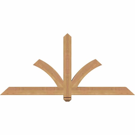 Ekena Millwork Redmond Smooth Timber Gable Bracket, Western Red Cedar, 60"W x 27"H x 3 1/2"D x 3 1/2"F, 11/12 Pitch GBW060X27X0404RED00SWR